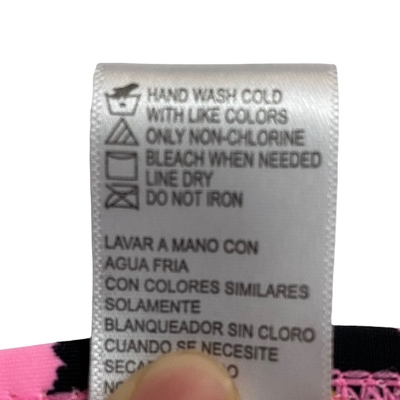 California Waves High Waist Swim Bikini Lace Up Sides Animal Juniors Large - Picture 6 of 14